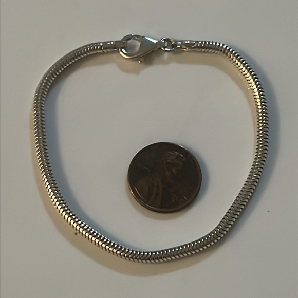 Vintage Elegant Sterling Solid Silver Snake Chain Bracelet - Picture 4 of 4